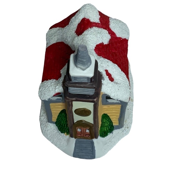 Vintage Village Church Candle Holder Tea Light Porcelain Pierced Cut Outs 3 in - Picture 11 of 16